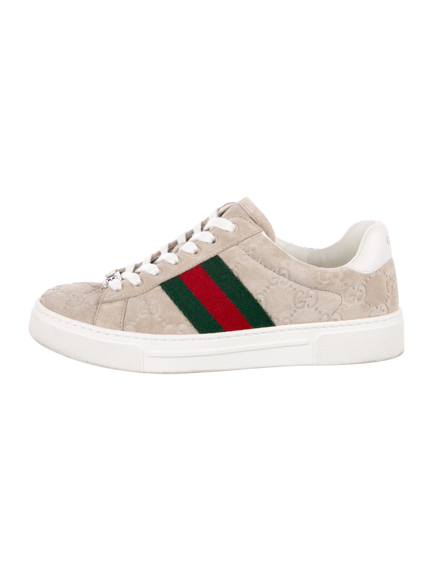 Gucci Web Accent Suede Sneakers