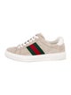 Gucci Web Accent Suede Sneakers