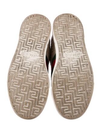 Gucci Web Accent Suede Sneakers