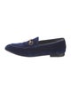 Gucci Horsebit Accent Velvet Loafers