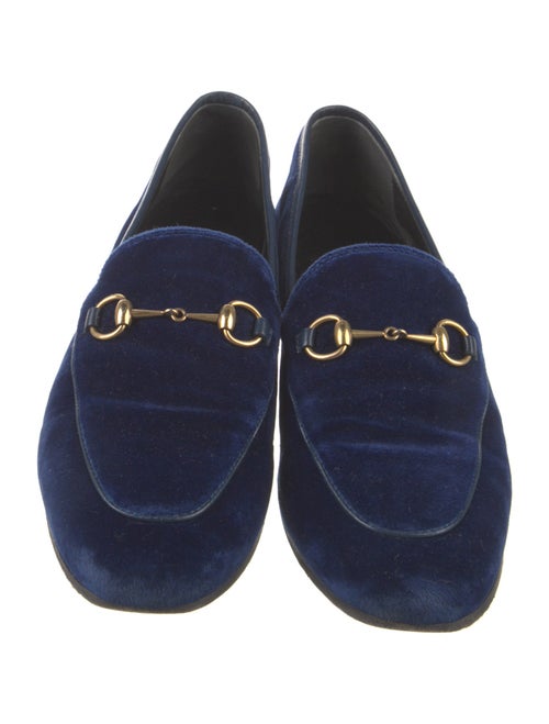 Gucci Horsebit Accent Velvet Loafers