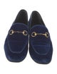 Gucci Horsebit Accent Velvet Loafers