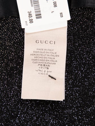 Gucci Glitter Black and Silver Hosiery Tights
