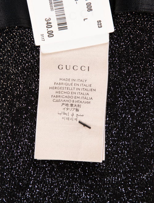 Gucci Glitter Black and Silver Hosiery Tights