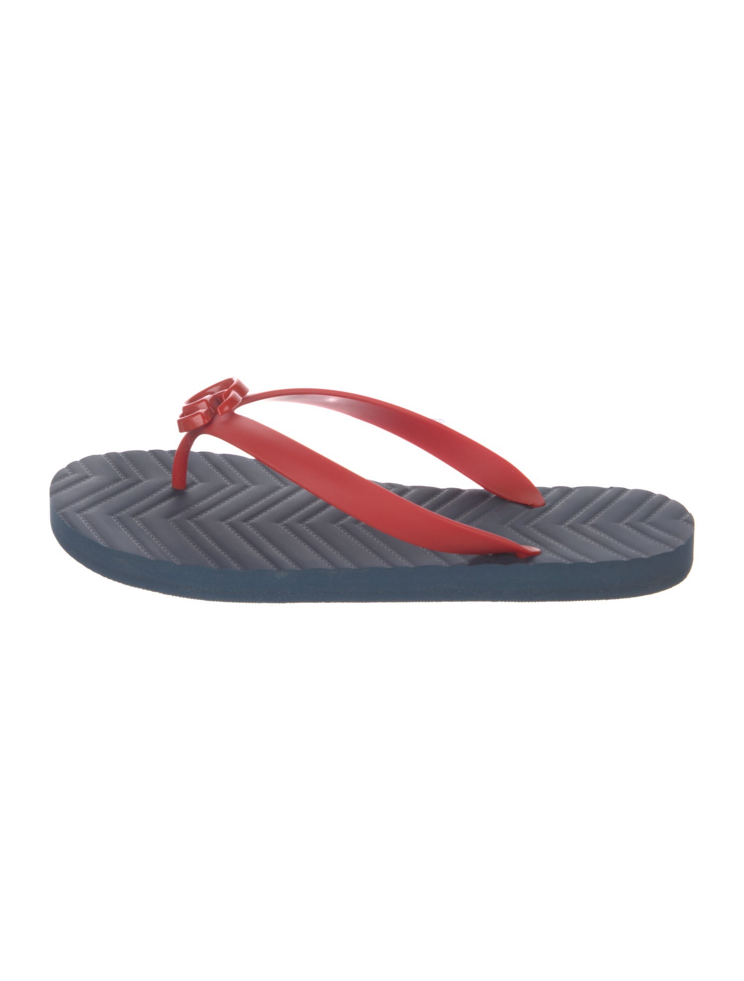 Gucci Double G Logo Rubber Flip Flops