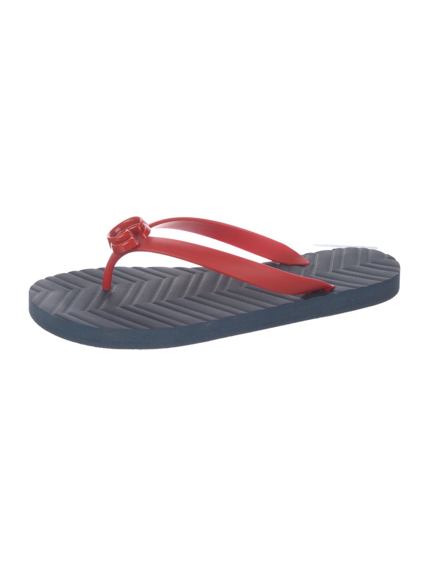 Gucci Double G Logo Rubber Flip Flops