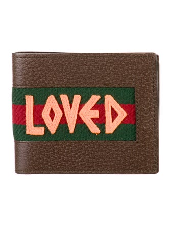Gucci Loved Web Accent Bifold Wallet