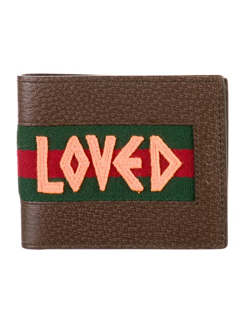 Gucci Loved Web Accent Bifold Wallet