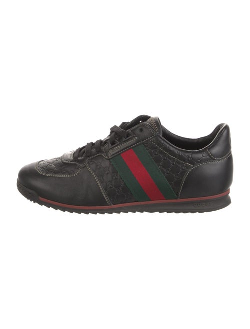 Gucci Web Accent Leather Sneakers
