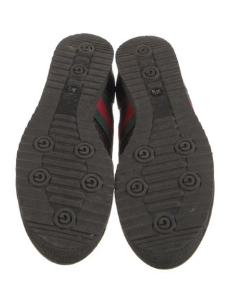 Gucci Web Accent Leather Sneakers