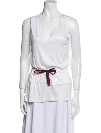 Gucci V-Neck Sleeveless Top