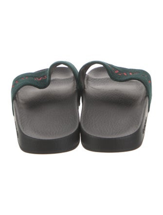 Gucci Velvet Printed Slides
