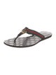 Gucci GG Supreme Leather Flip Flops