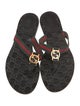 Gucci GG Supreme Leather Flip Flops