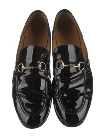 Gucci Horsebit Accent Patent Leather Loafers