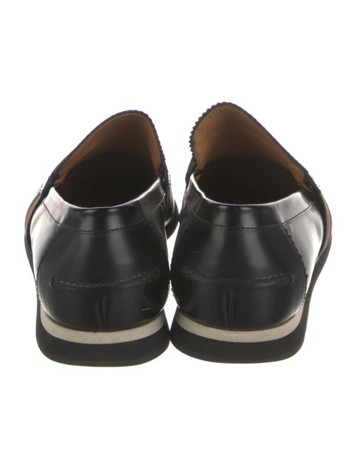 Gucci Web Accent Leather Dress Loafers
