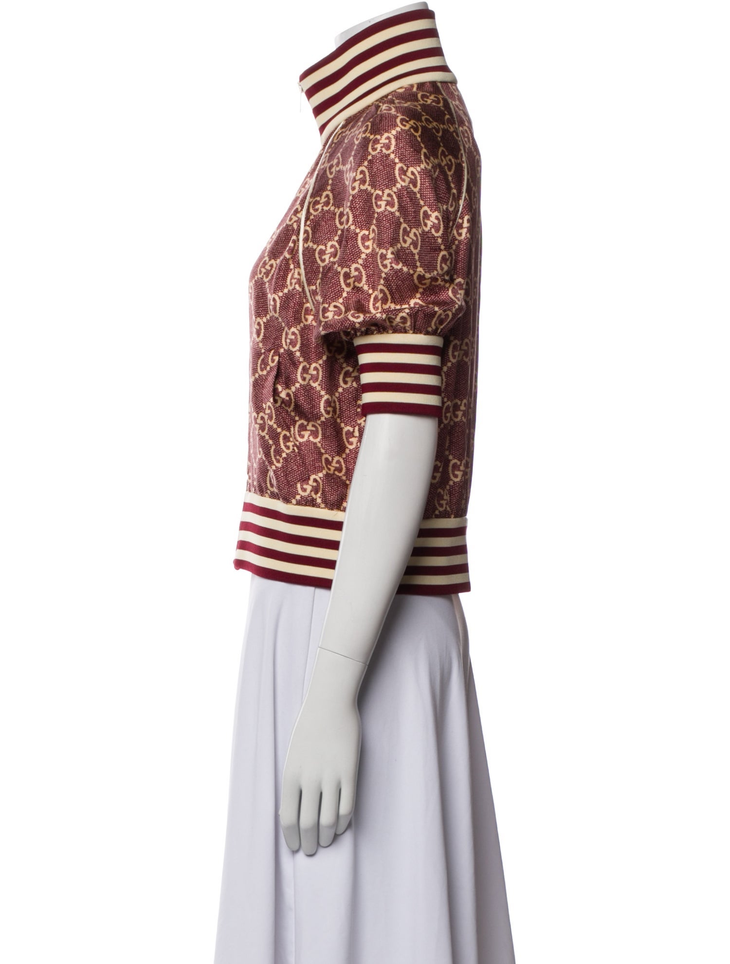 Gucci Silk Striped Bomber Jacket