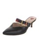 Gucci Sylvie Web Accent Leather Mules