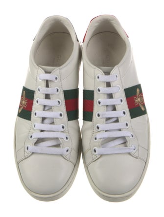 Gucci Web Accent Leather Sneakers