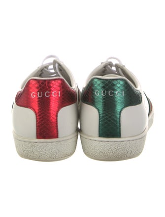 Gucci Web Accent Leather Sneakers