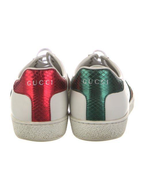 Gucci Web Accent Leather Sneakers