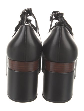 Gucci Leather Crystal Embellishments Pumps