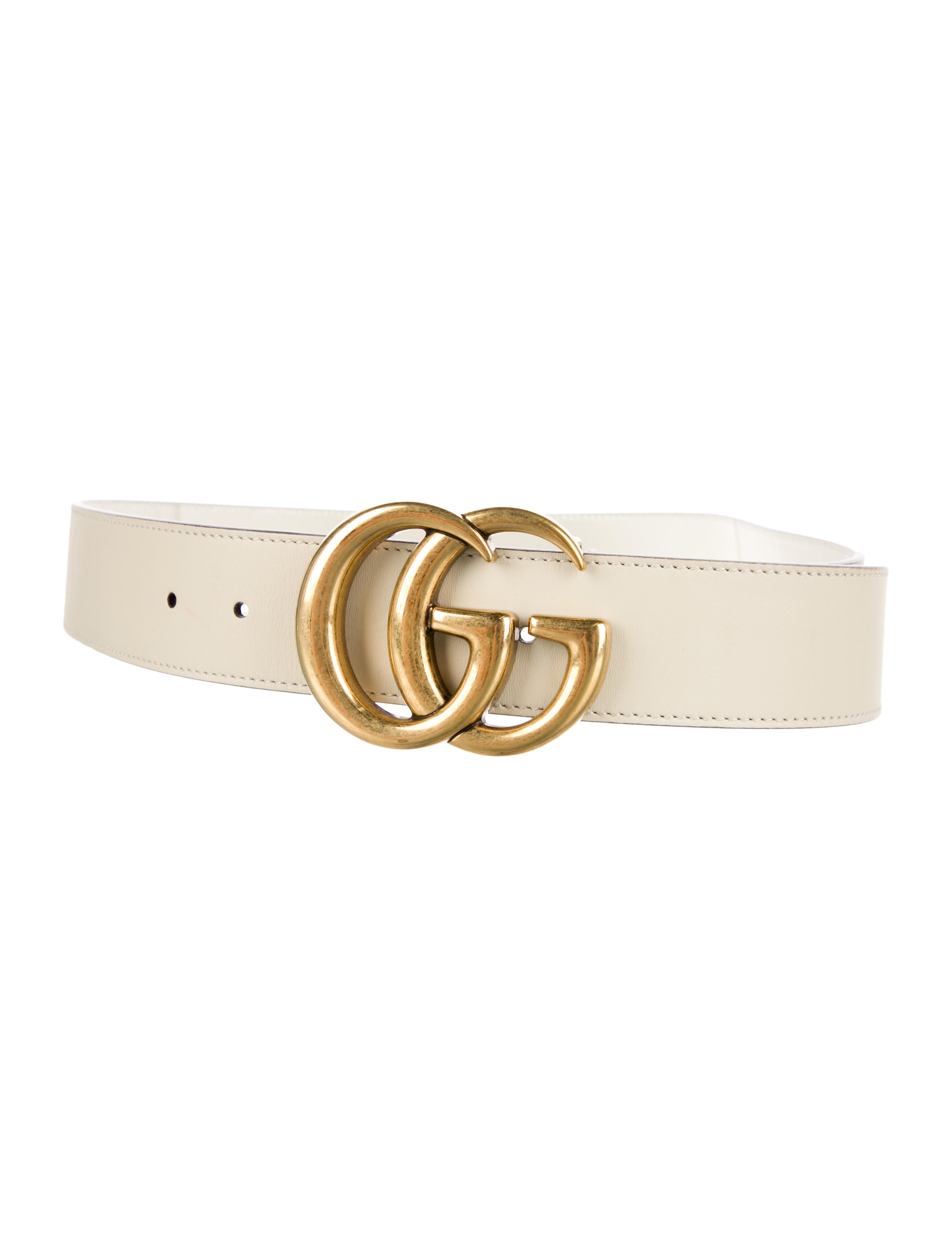 Gucci Double G Logo Leather Waist Belt
