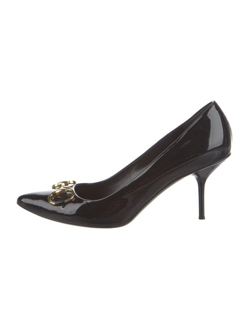 Gucci Horsebit Accent Patent Leather Pumps