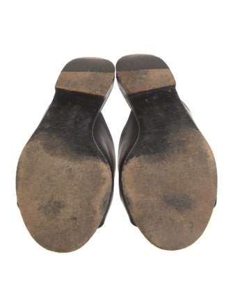 Gucci Horsebit Accent Leather Slides