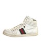 Gucci Web Accent Leather Sneakers