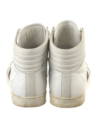 Gucci Web Accent Leather Sneakers