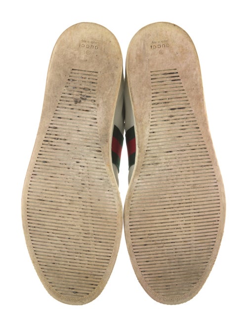 Gucci Web Accent Leather Sneakers