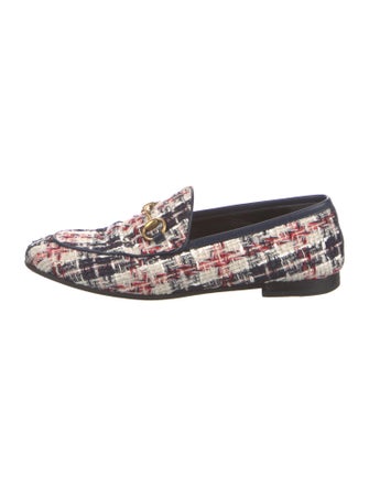 Gucci Tweed Patterned Loafers