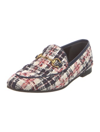 Gucci Tweed Patterned Loafers