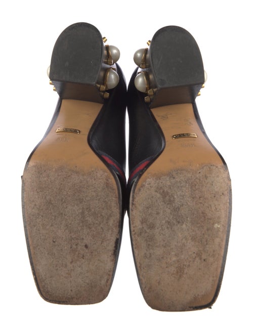 Gucci Faux Pearl Accents Leather Pumps