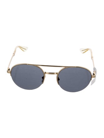 Gucci Web Accent Aviator Sunglasses