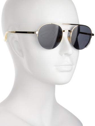 Gucci Web Accent Aviator Sunglasses