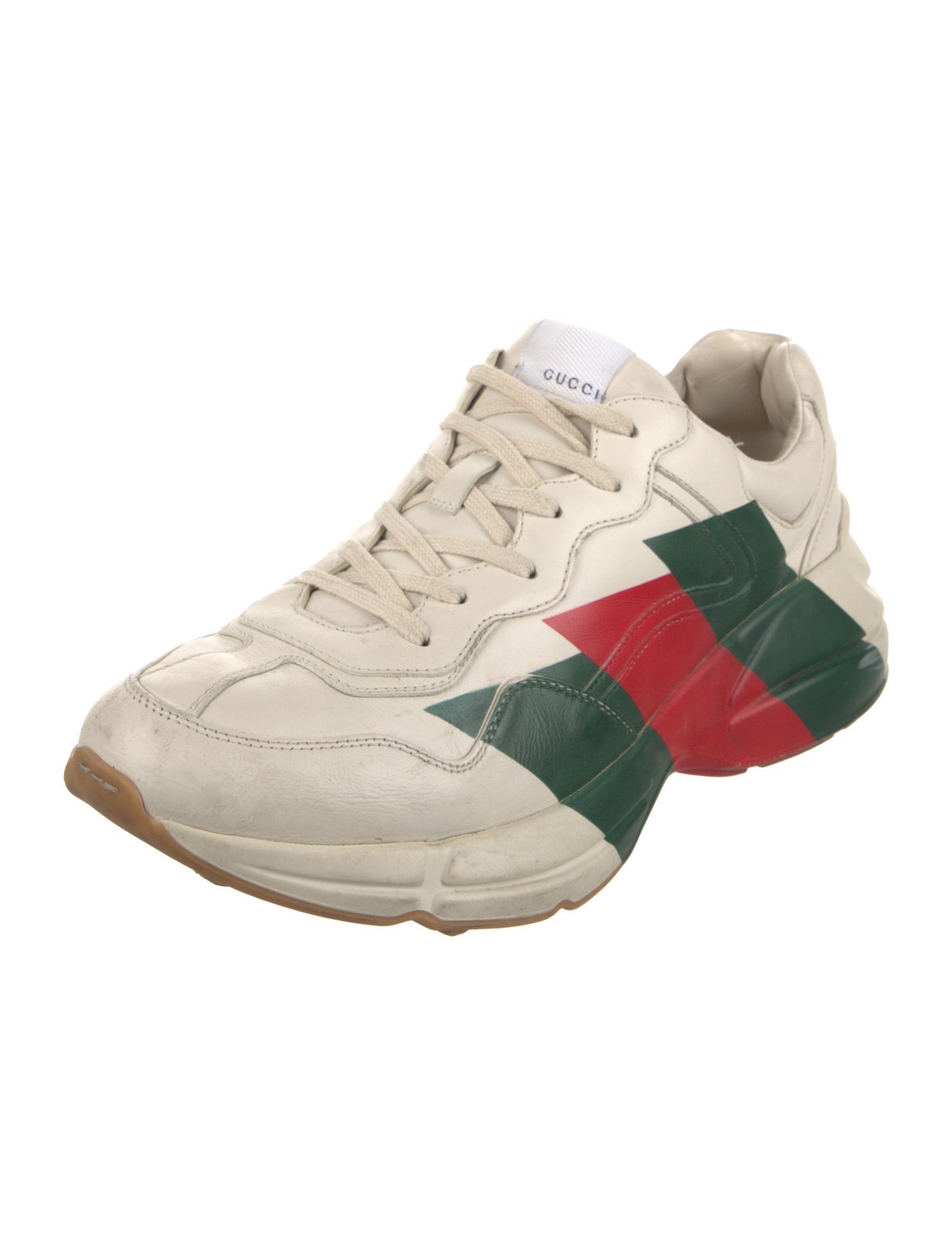 Gucci Web Accent Leather Chunky Sneakers