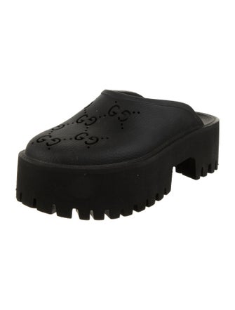 Gucci Signature Logo Rubber Mules