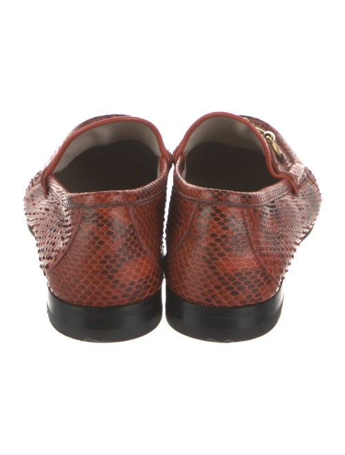 Gucci Horsebit Accent Snakeskin Dress Loafers