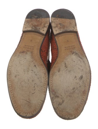 Gucci Horsebit Accent Snakeskin Dress Loafers
