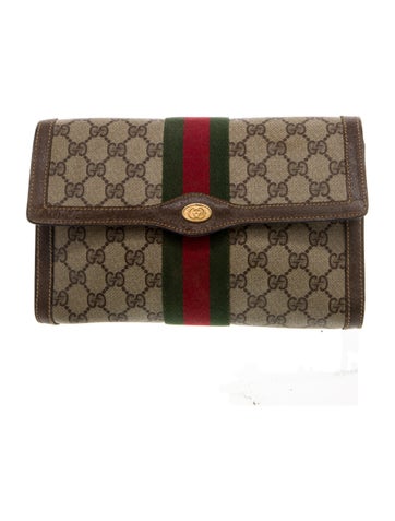 Gucci Clutches GG Supreme Clutch Vintage