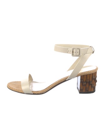 Gucci Bamboo Accent Leather Sandals