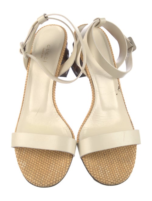 Gucci Bamboo Accent Leather Sandals
