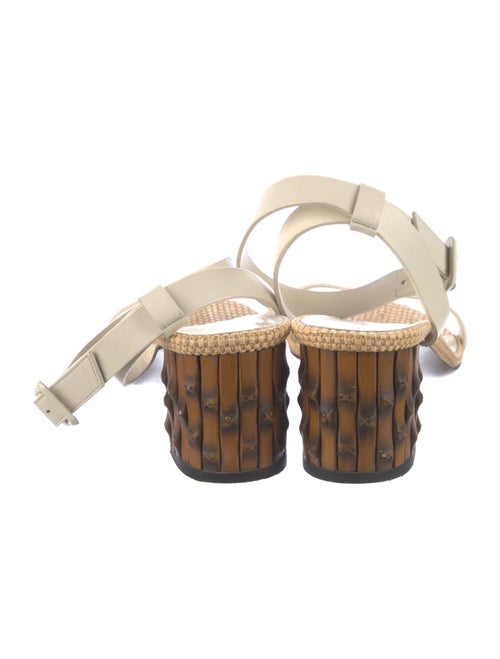Gucci Bamboo Accent Leather Sandals