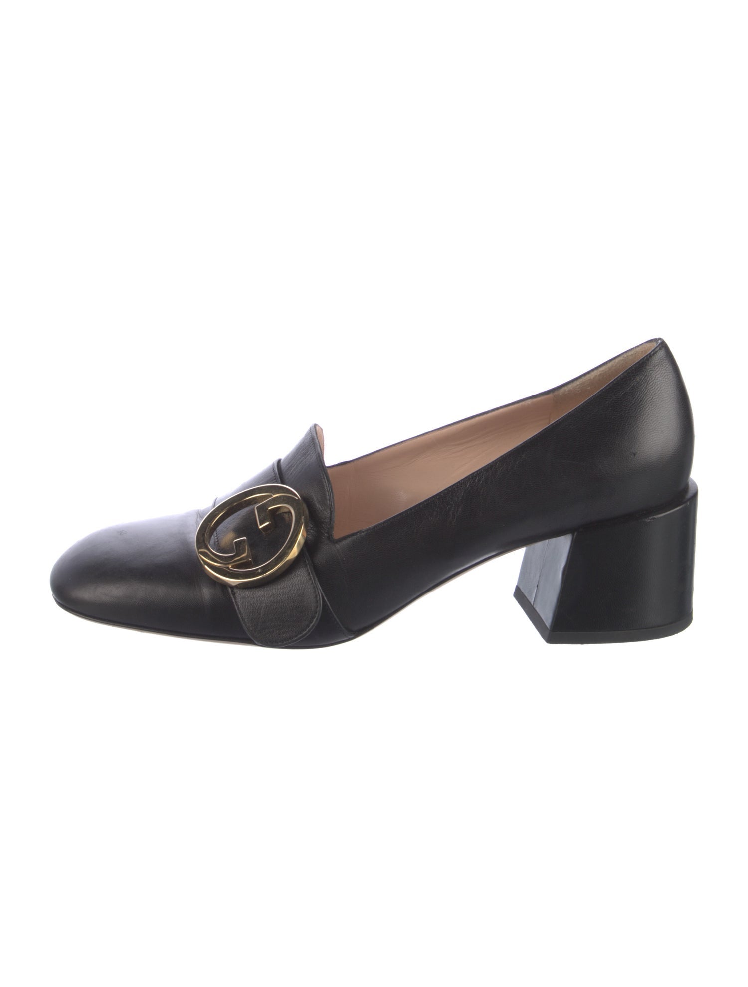 Gucci Interlocking G Logo Leather Pumps