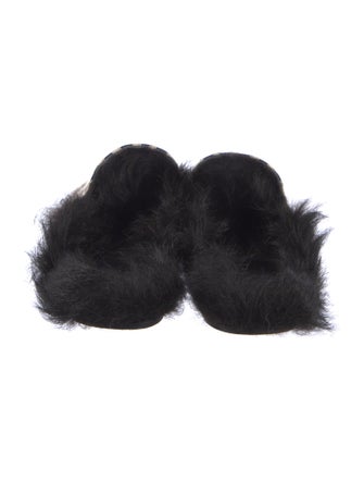 Gucci Leather Animal Print Mules