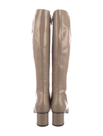 Gucci Horsebit Accent Patent Leather Riding Boots
