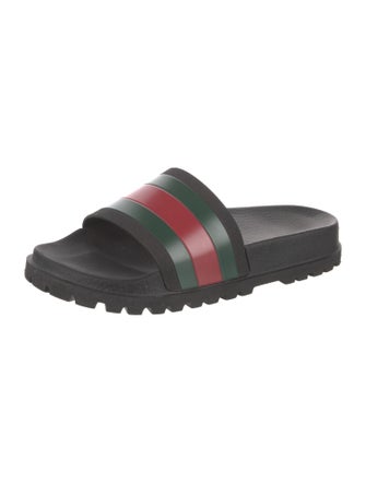 Gucci Web Accent Rubber Slides
