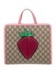 Gucci Girls' GG Supreme Strawberry Tote